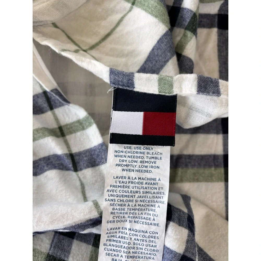 Tommy Hilfiger Flannel Comforter Twin Plaid + 3 Shams Nautical Coastal Classic